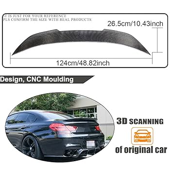 Amazon | MCARCAR KIT カーボンファイバー トランクスポイラー